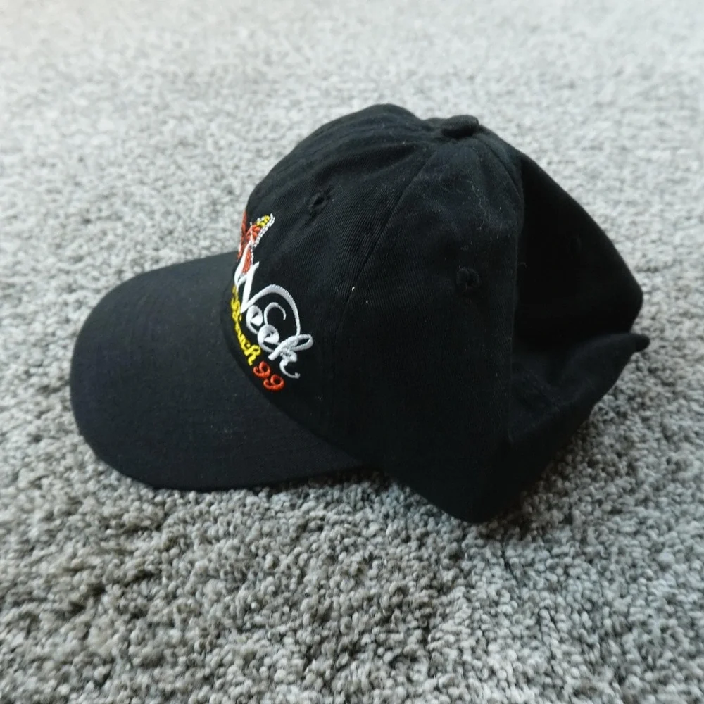 NEW VTG Bike Week Hat Cap Mens One Size Black‎ Daytona 99 Strap Back Biker 90s